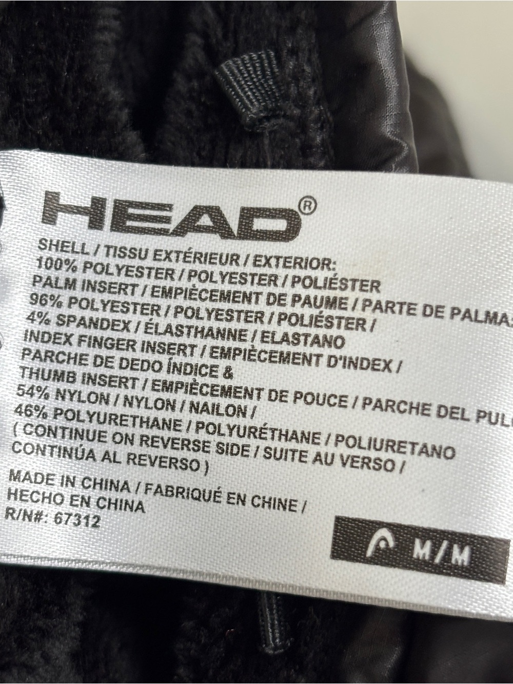 HEAD Women’s Waterproof Hybrid Gloves Black Size M - Preowned - Picture 5 of 6